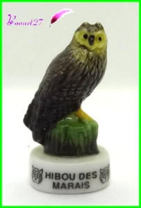 Feve Les Chouettes et Hiboux owl Edition Atlas " Hibou Marais " #C41 - Imagen 1 de 2