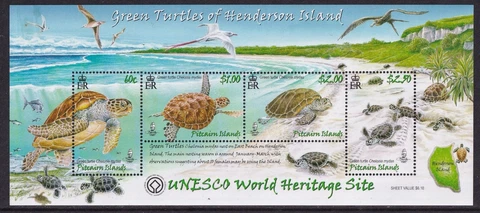 PITCAIRN ISLANDS 2008 Green Turtles Miniature Sheet SG MS775 MNH/** Cover