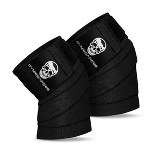 Gymreapers Knee Wraps (Pair) with Strap for Squats, Weightlifting, Powerlifting, - Picture 1 of 3