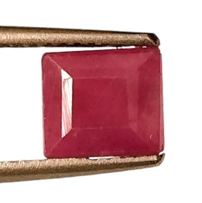 2.20 CTS RUBY FACETED BAGUETTE SHAPE UNHEATED NATURAL GENUINE GEMSTONE 6X6.8 MM - Image 1 of 4
