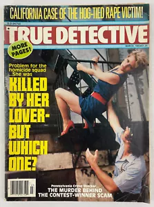 True Detective Magazine, March 1982, Vintage True Crime Stories, Pulp - Foto 1 di 6