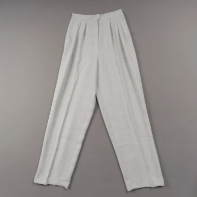 Jones New York Pants Women’s 4 Gray Check High Waisted Pleated 90s NWT - Image 1 of 4