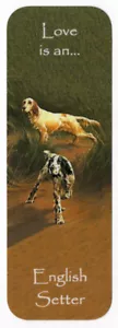 ENGLISH SETTER BEAUTIFUL DOG BOOKMARK SAME IMAGE BOTH SIDES GREAT GIFT - Picture 1 of 1