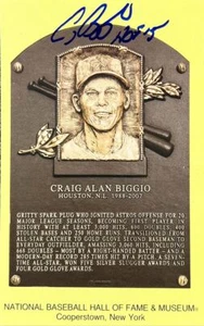 Craig Biggio Signed Autographed Hall of Fame Postcard Inscribed HOF 15 TRISTAR - Picture 1 of 1