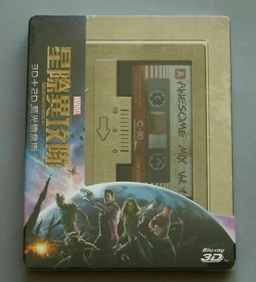 GUARDIANS OF THE GALAXY VOL. 1 - TAIWAN 3D+2D BLU-RAY STEELBOOK * NEW MARVEL 2 - Image 1 of 4