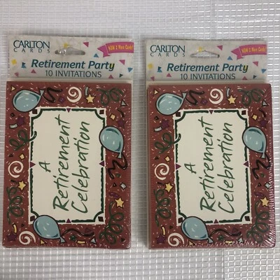 Carlton Cards Retirement Celebration Party Invitations 2 Packs 10 Cards per Pack - Image 1 of 4