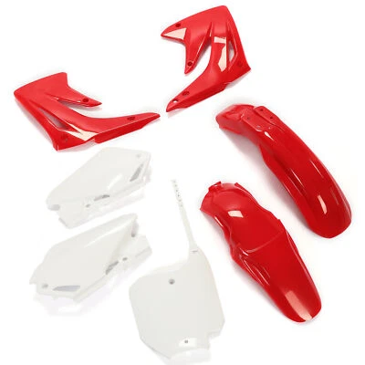 Restyled Plastic Kit Red/White Bodywork Fairing For Honda CR85R/CR85RB 2003-2007 - Image 1 of 4