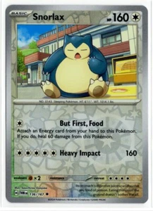 Pokemon Twilight Masquerade Reverse Holo 136/167 Snorlax - Picture 1 of 2