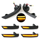2x For Ford Focus MK3 Mondeo MK4 LED Side Under Mirror Puddle Light Turn Signal