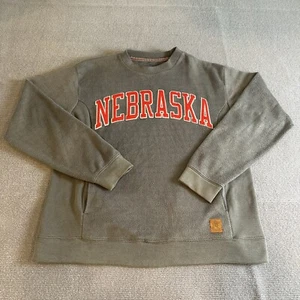 Nebraska Corn Huskers Pullover Press box Sweater Pullover Small Gray - Picture 1 of 8