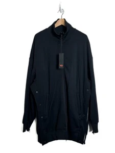 Y-3 Yohji Yamamoto Adidas Jacket Men Large Black STP Matt Track Snap Trench Coat - Picture 1 of 19