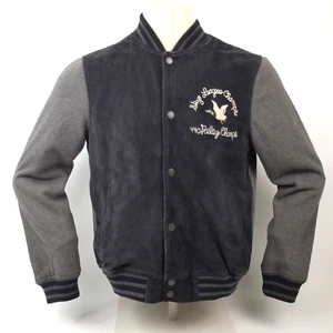 Chaqueta Chevignon mezcla cuero/algodón gamuza Sky League Champs talla L - Imagen 1 de 11