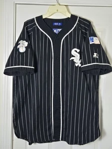 Vintage Chicago White Sox Starter Baseball Pinstripe Jersey Men's Size XL MLB - Picture 1 of 5
