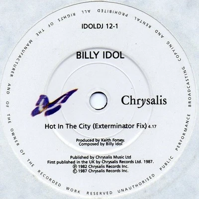 Billy Idol - Hot In The City 7", Single, Promo Near Mint (NM or M-) - Image 1 of 2