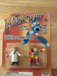Rare 1995 Capcom Irwin Bandai Mega Man Dr. Light & Gutsman Mini Miniature Figure - Picture 1 of 18