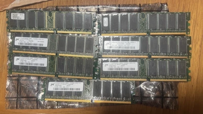 Lot (5) Micron 512MB DDR 400 CL3 PC3200 Hynix 512MB PC2100U and (1) 512MB DDR333 - Image 1 of 4