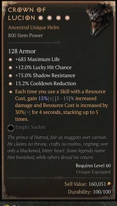 Crown of Lucifron 4GA 15% Season 10 SC D4 PS5 Xbox - Picture 1 of 1
