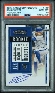 Boleto de novato autógrafo Bo Bichette Panini Contenders calificado PSA 10 Toronto  - Imagen 1 de 3