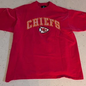 VTG 90s Logo Athletic KC Chiefs Crewneck T-shirt ProLine Large Tag - Picture 1 of 10