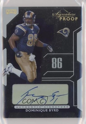 2006 Playoff NFL Playoffs Gold Signature Proof /50 Dominique Byrd Rookie Auto RC - Image 1 of 2
