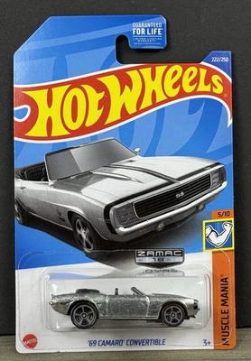 Hot Wheels 2022  Zamac # 18  '69 Camaro Convertible  Walmart Exclusive - Image 1 of 3