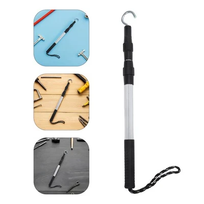  Drop-down Hook Attic Extension Pole Storage Ladder Telescopic Puller - Image 1 of 4
