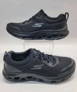 Skechers Go Run Glide Step Flex Mens Size 8.5 Black Running Shoes Mesh Sneakers - Picture 1 of 7