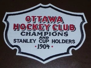 1904 OTTAWA SILVER SEVEN HOCKEY NHL HERB NASZYWKA DUŻA - Zdjęcie 1 z 1