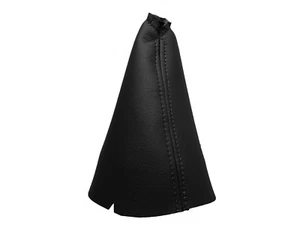 Manguito de cambios de hilo negro cuero auténtico para NISSAN NOTE 05-12 - Imagen 1 de 1