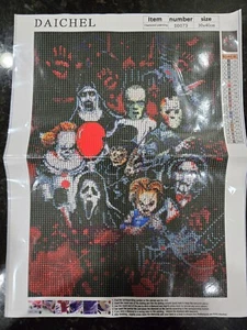 Kit Diamante Pintura Arte Terror Amigos 30x40cm - Imagen 1 de 2