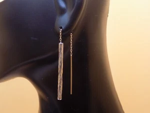 14k multi tone gold threader earrings - Picture 1 of 9