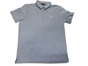 Travis Mathew Men’s Light Blue Short Sleeve Polo Shirt Sz Large Golf Casual - Picture 1 of 8