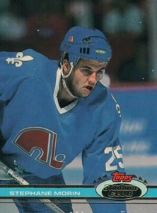 #216 Stephane Morin Quebec Nordiques 1990-91 Topps Stadium Club Hockey Card OU - Picture 1 of 2