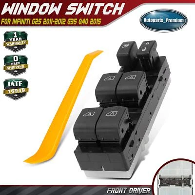Front Left Side Window Switch for INFINITI G25 2011-2012 G35 2007-2008 Q40 2015 - Image 1 of 4
