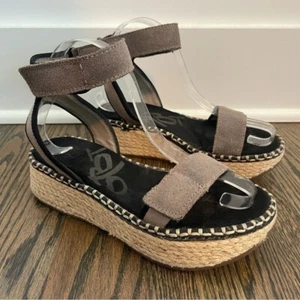 OTBT Reflector grau Wildleder Espadrille Plateau Sandalen Größe 6 - Bild 1 von 8
