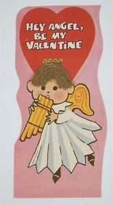 VINTAGE VALENTINSKARTE HEY ANGEL BE MY VALENTINE 60er Jahre - Bild 1 von 1