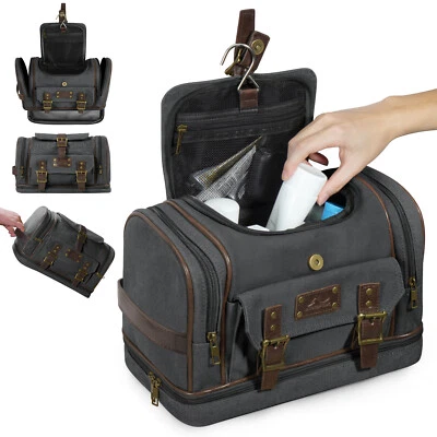 Bolsa de artículos de tocador para hombre bolsa de lavado de viaje colgante bolsa de almacenamiento organizadora al aire libre Foto 1 de 4