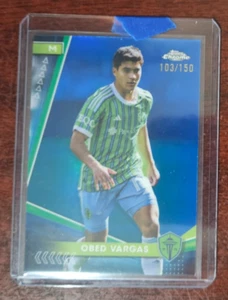 2024 Topps Chrome MLS #44 Obed Vargas Blue Refractor #/150 - Picture 1 of 2