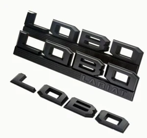 3pack OEM F150 Lobo Lariat Emblem fits Badge F150 OEM Parts Black FL3Z-16720-N - Bild 1 von 5
