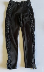 Seven 7 Stretch Pants Size 6 Black Pull On Legging With Braided Leg - Picture 1 of 7