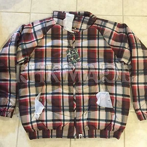 A BATHING APE Bape RED PLAID JACKET COAT BBC ICE CREAM MILO - Picture 1 of 6