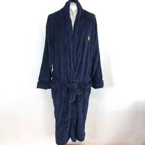 Polo Ralph Lauren Uomo OS L/XL Accappatoio Pigiama Panno Terry 100% Cotone Blu - Foto 1 di 12
