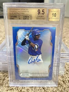 Orelvis Martinez Bowman Sterling Blue Refractor 20/25 Auto Autograph RC BGS 9.5 - Picture 1 of 2