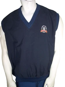New Sunderland of Scotland XL Navy Poly Golf Vest 2003 US Open Olympia Fields - Picture 1 of 8