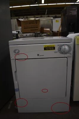 Secadora eléctrica de carga frontal blanca GE DSKP333ECWW 24" NUEVA EN CAJA #127918 Foto 1 de 4