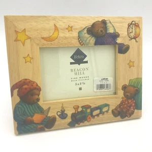 Fetco Beacon Hill Bilderrahmen Baby Sleepy Bedtime Teddybären 3,5x5 feines Holz FM - Bild 1 von 9