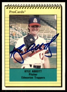 1991 ProCards Kyle Abbott Signed IP AUTO Edmonton Trappers #1507 - Picture 1 of 2