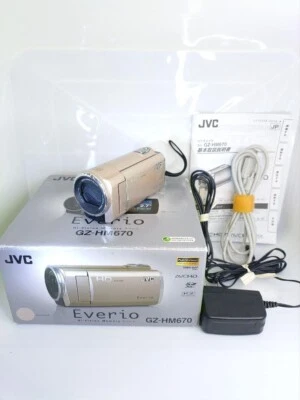 Victor JVC GZ-HM670-N  Video Camera Handycam Pink Gold 40x Used Japan Tested - Image 1 of 4