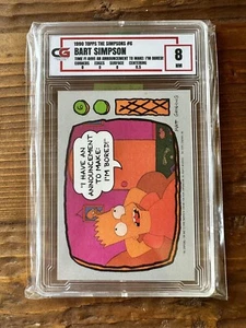 1990 Topps The Simpsons #6 Bart & Homer Simpson CG 8 - Picture 1 of 2