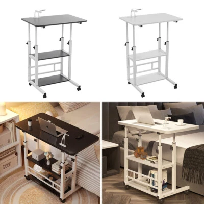Height Adjustable Mobile Laptop Table Stand Notebook Computer Desk With USB/Fan - Image 1 of 4